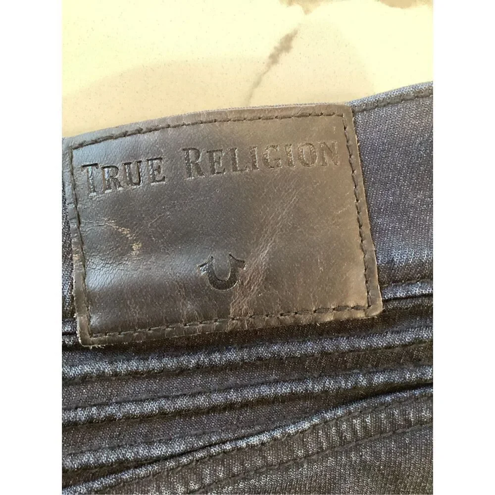 True Religion Mens Geno Moto Shorts Sz 42 Relaxed Slim Stretch 14” Inseam